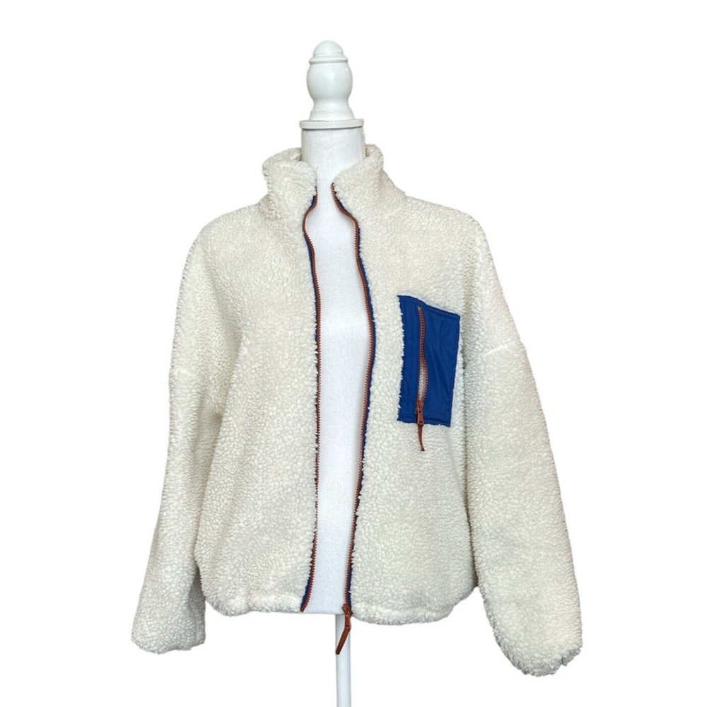 Fabletics Rylan Sherpa Jacket Size Small Bone Mul… - image 4